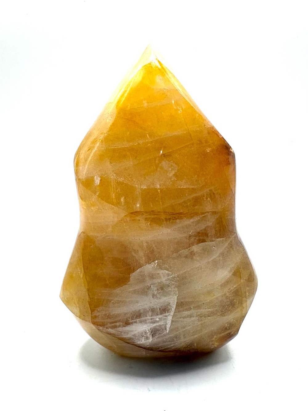 Golden Healer Quartz Flame Carving